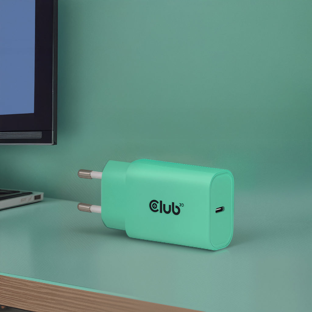 CLUB3D CAC-3024 chargeur d'appareils mobiles Smartphone, Universel Vert Secteur Charge rapide Intérieure