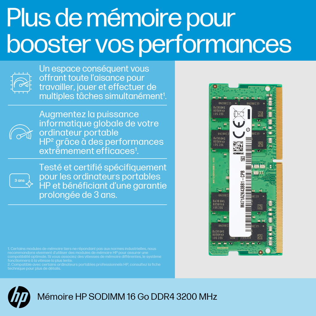 HP Mémoire vive 16GB DDR4 3200 MHz SODIMM