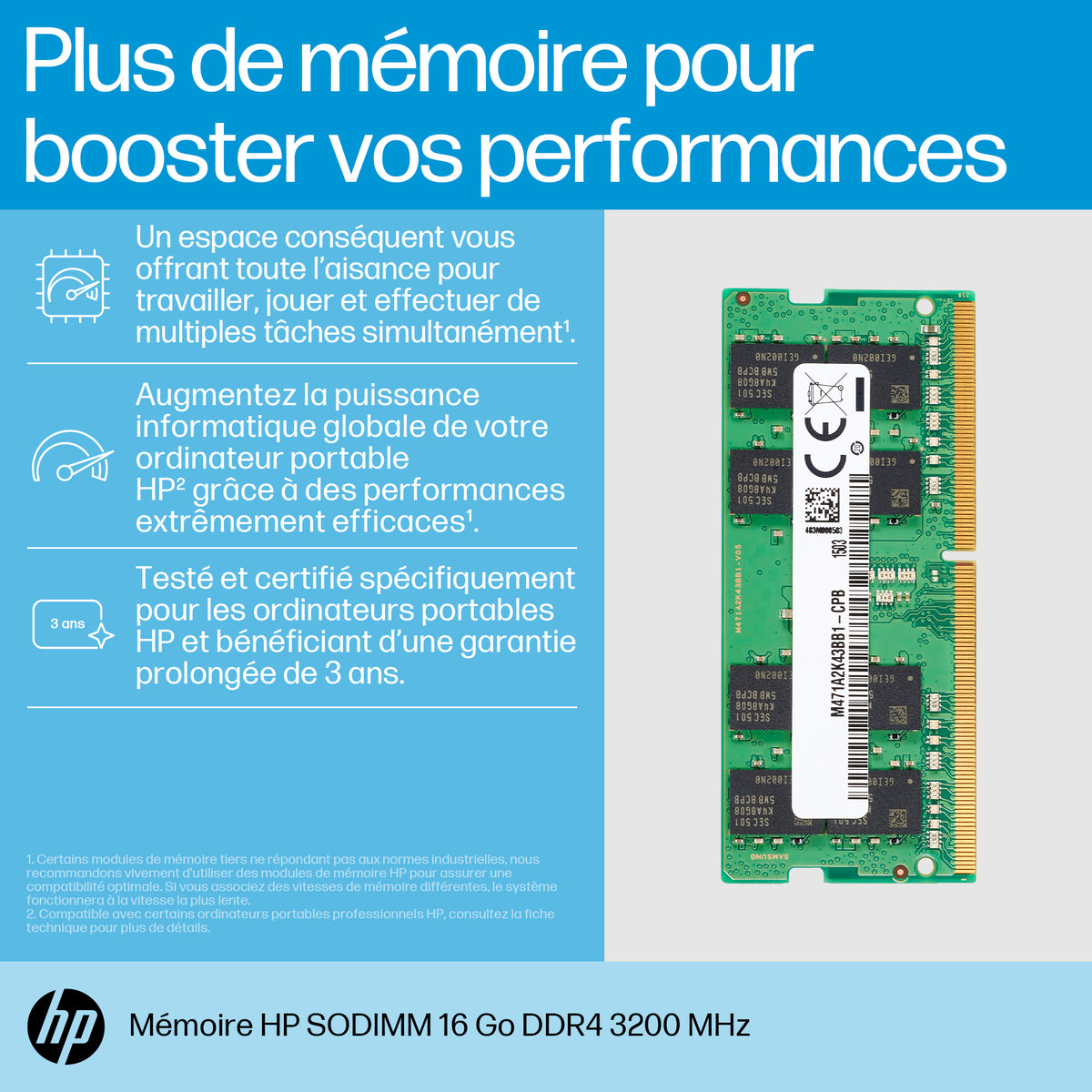 HP Mémoire vive 16GB DDR4 3200 MHz SODIMM