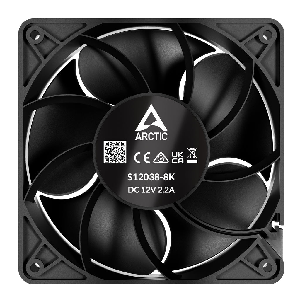 ARCTIC S12038-8K - 3 Pack Boitier PC Ventilateur 12 cm Noir 3 pièce(s)