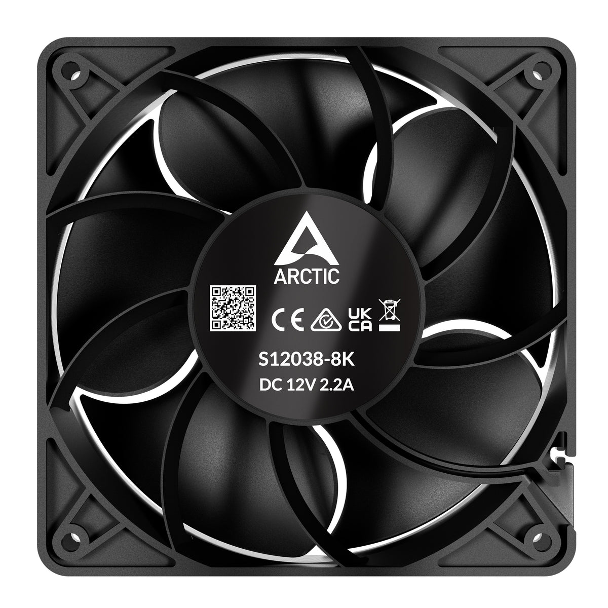ARCTIC S12038-8K - 3 Pack Boitier PC Ventilateur 12 cm Noir 3 pièce(s)