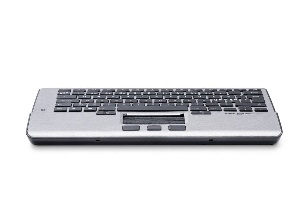 Clavier et Souris Mousetrapper Alpha Nordic, USB et Bluetooth, QWERTY Nordique, Noir et Argent