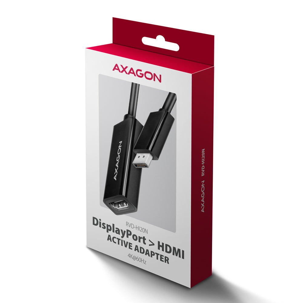 Axagon RVD-HI20N câble vidéo et adaptateur 0,15 m DisplayPort HDMI Noir - vue 7