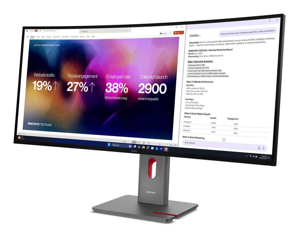 Lenovo ThinkVision P40WD-40 Moniteur