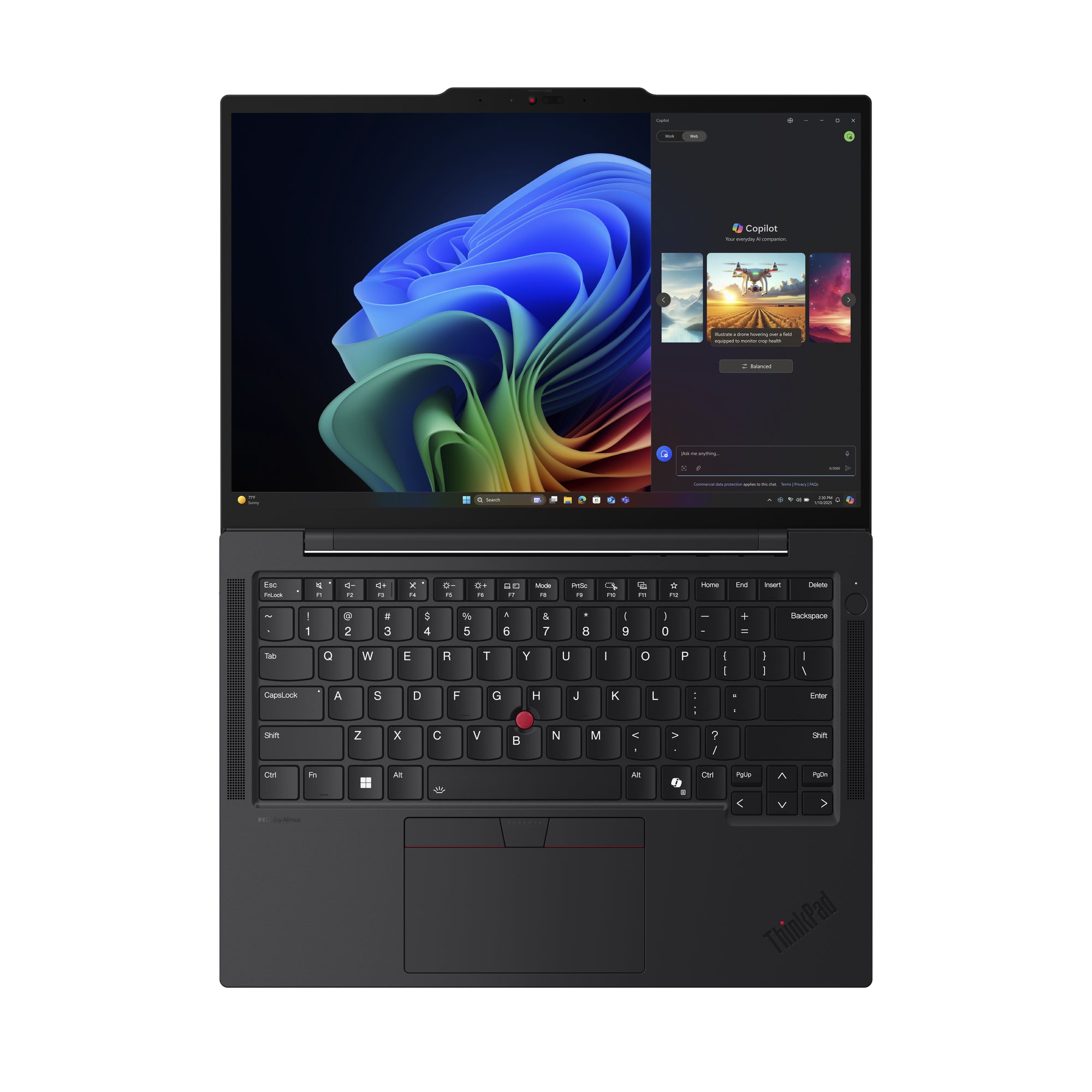 Lenovo ThinkPad T14s Gen 6 (Intel) Copilot+ PC Intel Core Ultra 7 258V Ordinateur portable 35,6 cm (14") WUXGA 32 Go LPDDR5x-SDRAM 512 Go SSD Wi-Fi 7 (802.11be) Windows 11 Pro Nordique Noir
