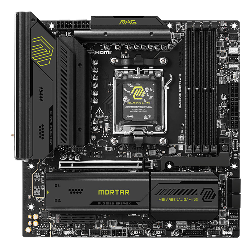MSI MAG B850M MORTAR WIFI carte mère AMD B850 Emplacement AM5 micro ATX