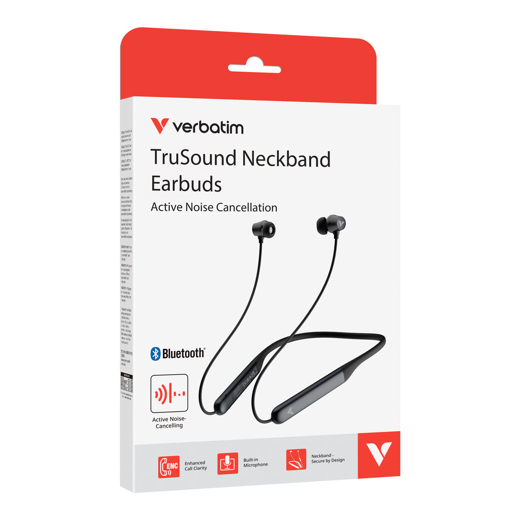 Verbatim TruSound ANC Casque Sans fil Minerve Musique/Quotidien Bluetooth Noir