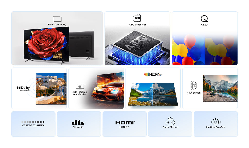 TCL P7K 55P7K TV 139,7 cm (55") 4K Ultra HD Smart TV Wifi Métallique 450 cd/m²