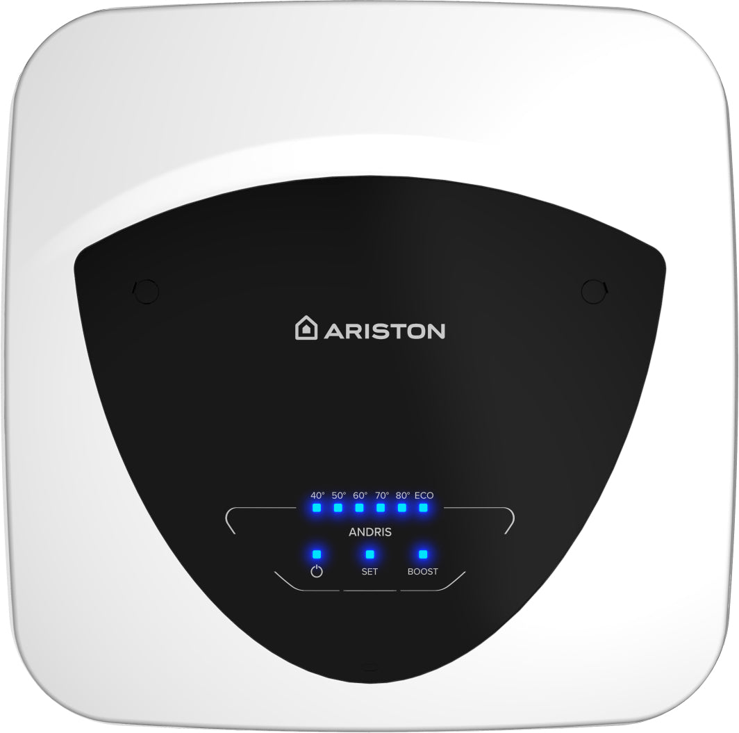 Ariston Andris Elite 10/5 EU horizontale/verticale Réservoir (stockage d'eau) Système de chauffe-eau unique Noir, Blanc
