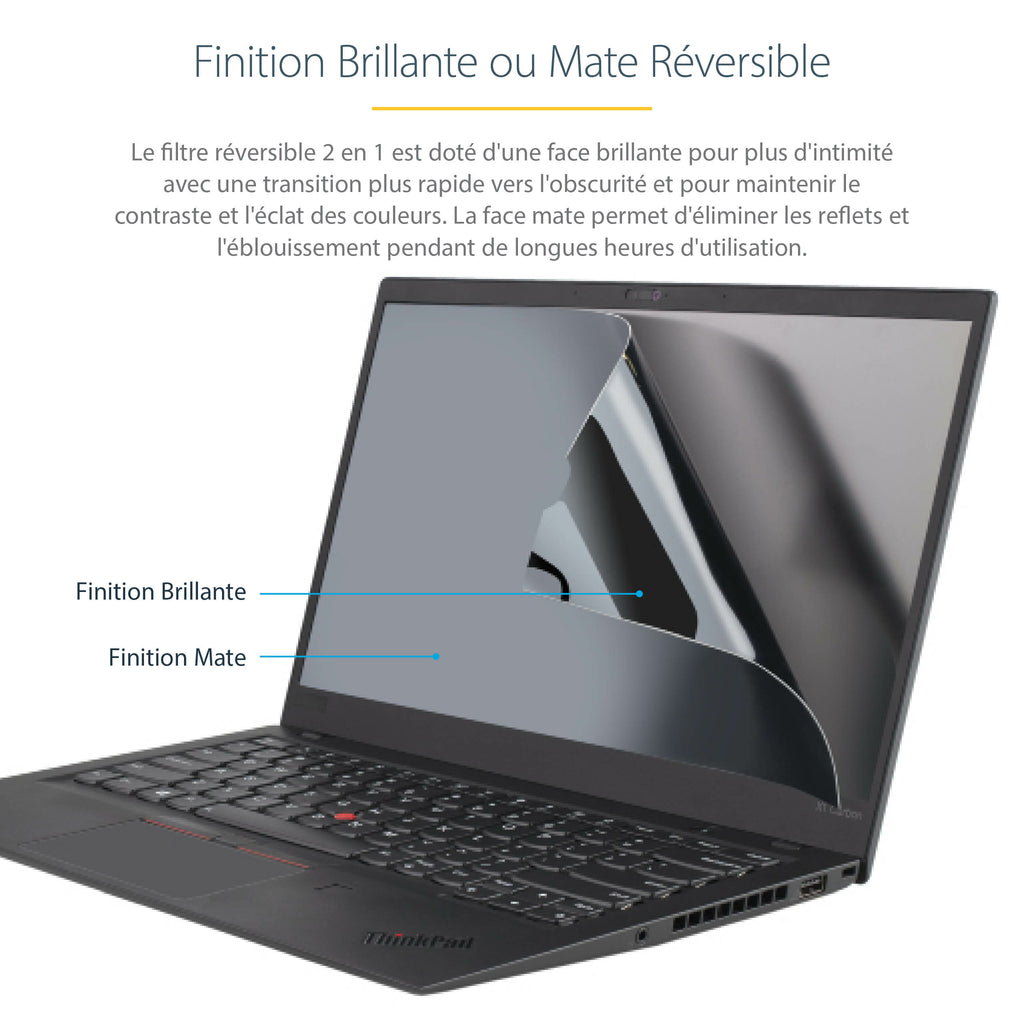 StarTech.com Filtre de Confidentialité pour Ordinateur Portable 15,6 pouces 16:9 - Écran de Confidentialité Antireflet avec Réduction de Lumière Bleue de 51% Protecteur d'Écran PC avec Angle de Vision de +/- 30°