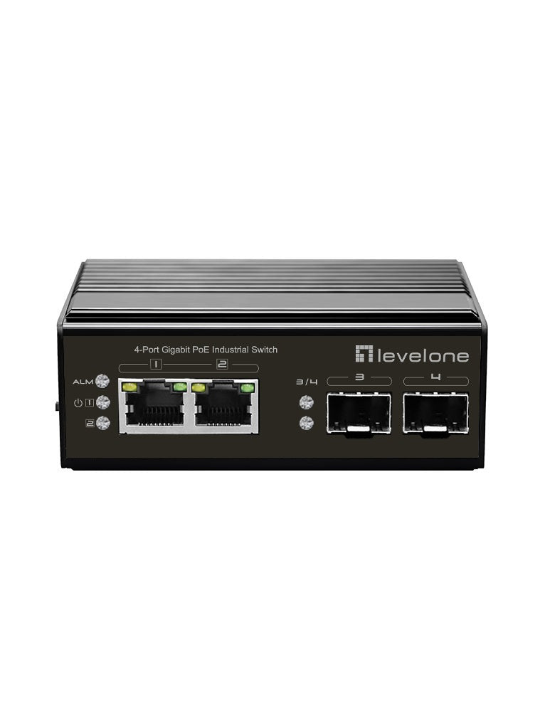 LevelOne IGP-0432 Commutateur Réseau Non-géré Gigabit Ethernet PoE Noir