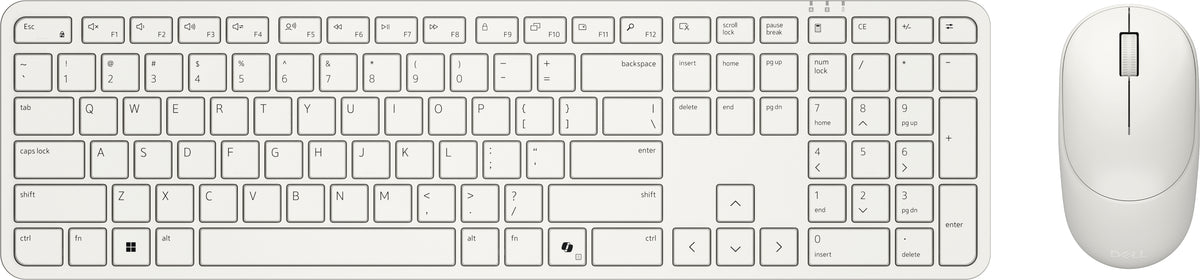 Dell Pro 5 KM526 Ensemble Clavier et Souris Sans Fil RF, Disposition QWERTY Nordique, Blanc