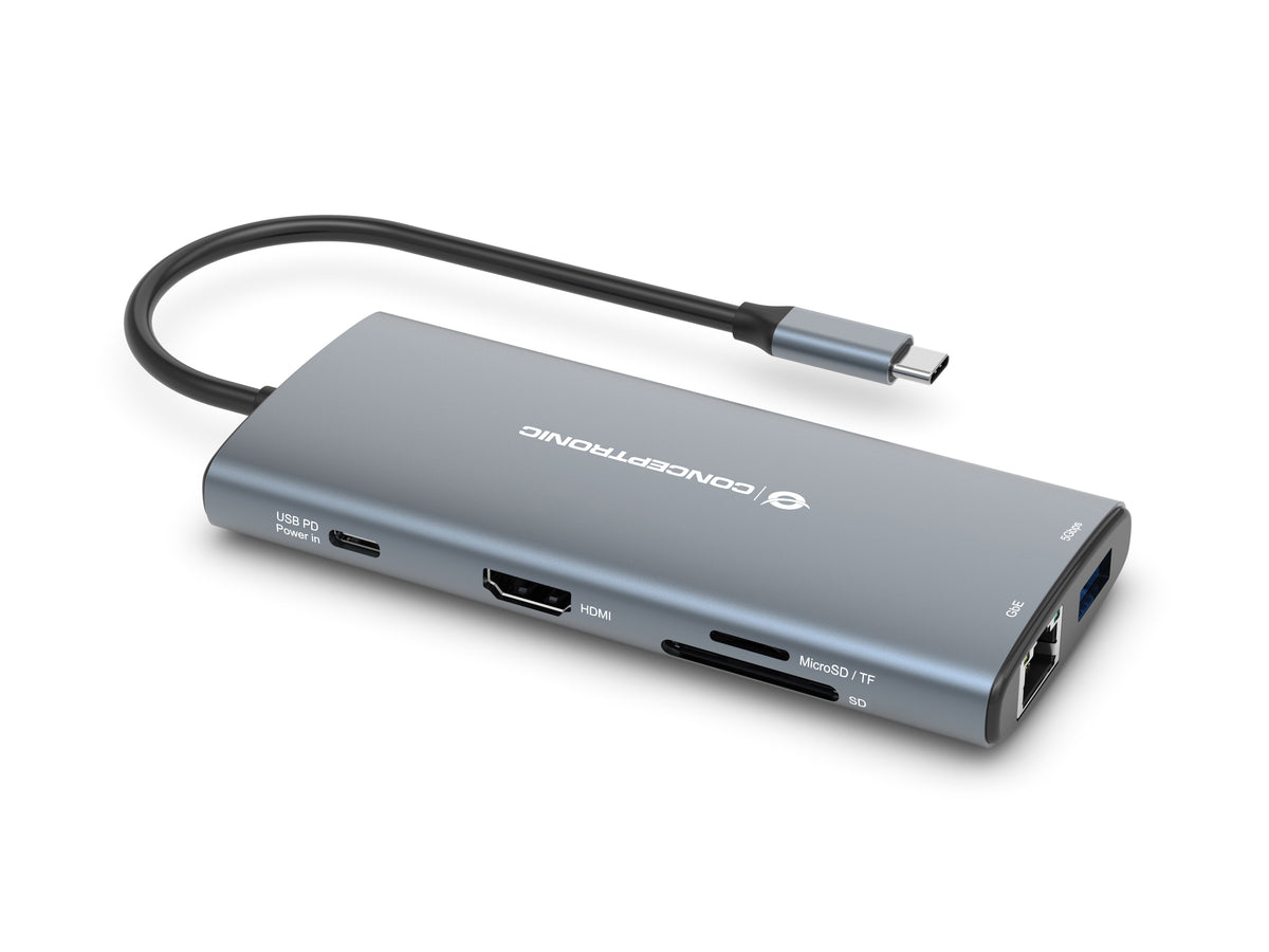 Conceptronic DONN06G Hub USB 3.2 Gen 1 Type-C, Gris