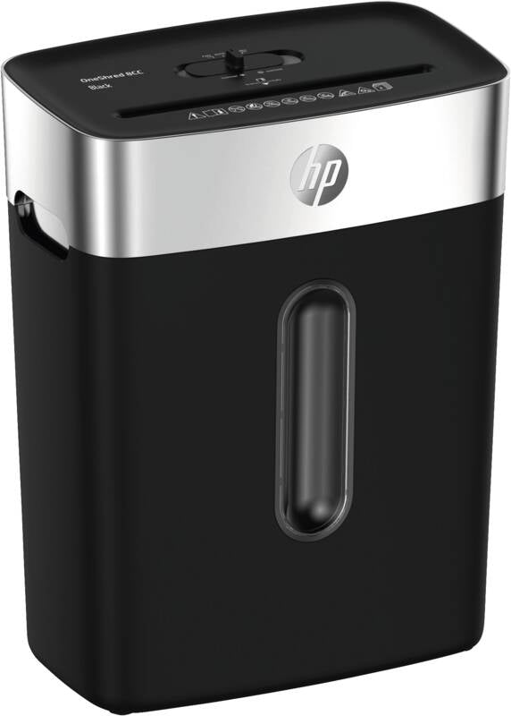 HP OneShred 8CC Destructeur de Papier, Découpage en Particules, 22 cm, Noir