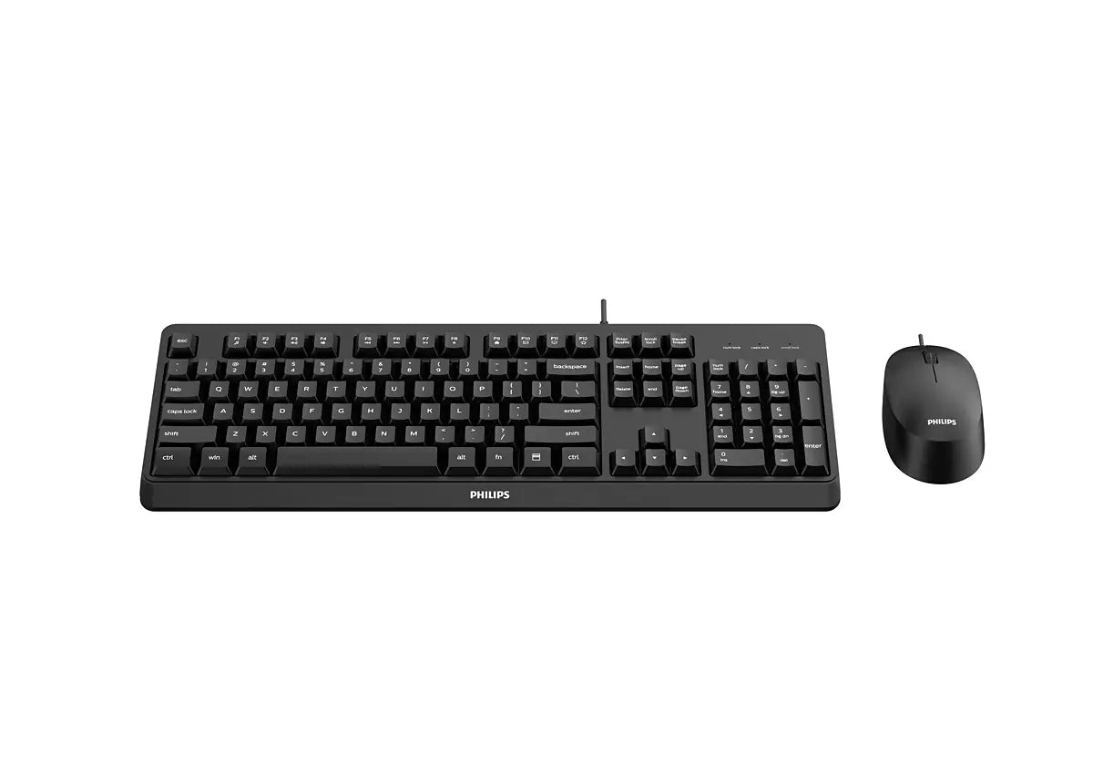 Philips 2000 series SPT6207BL/00 clavier Souris incluse Universel USB QWERTY Anglais Noir