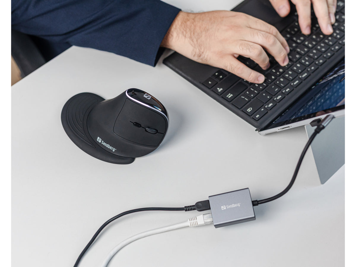 Sandberg Adaptateur USB-C Gigabit Ethernet avec Power Delivery 100W