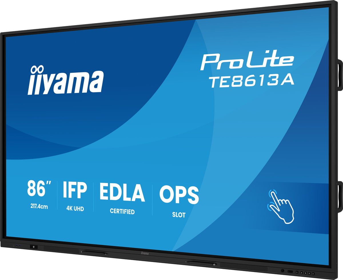 Écran Interactif IFP 86iWIDE 4K UHD 3840 x 2160, Tactile IR PureTouch 40 Points, Certifié Google EDLA