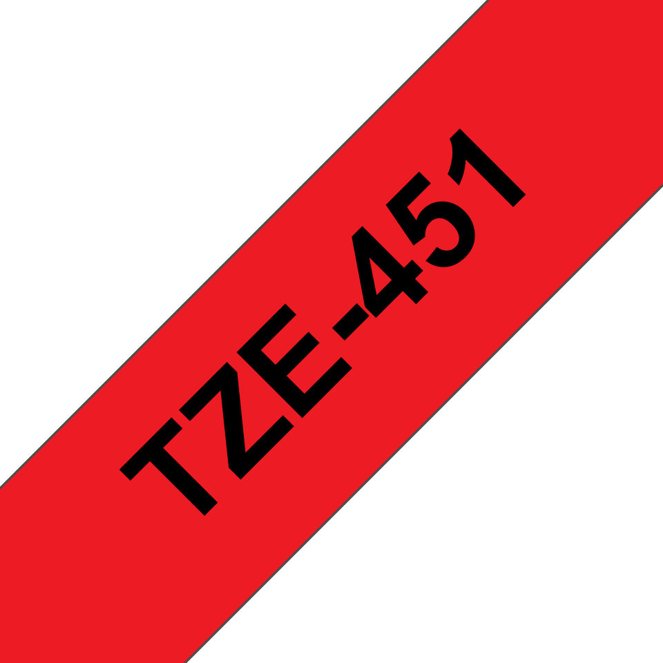 Brother TZE-451 ruban d'étiquette Noir sur rouge TZ