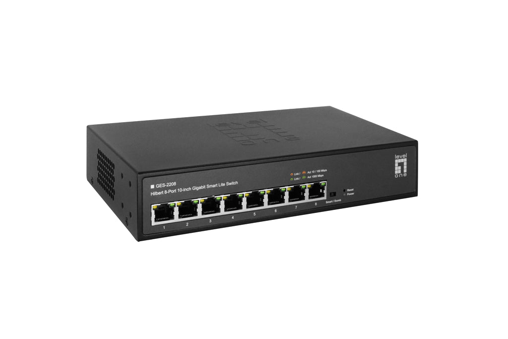 LevelOne GES-2208 commutateur réseau Géré L2 Gigabit Ethernet (10/100/1000) Noir