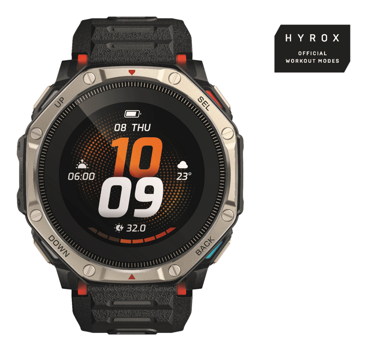 Amazfit T-Rex Dual Solar 3,35 cm (1.32") AMOLED 51 mm Numérique 466 x 466 pixels Écran tactile Noir, Argent Wifi GPS (sa