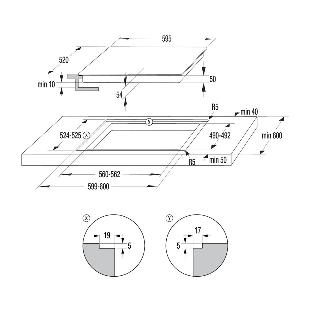 Gorenje GI6433SRWF Induktionskogeplade
