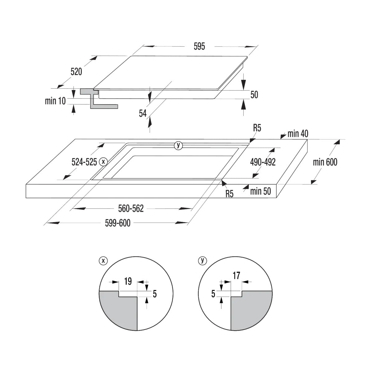 Gorenje GI6433SRWF Induktionskogeplade
