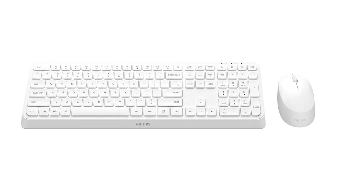 Philips 3000 series SPT6307W/00 clavier Souris incluse Universel RF sans fil QWERTY Anglais Blanc