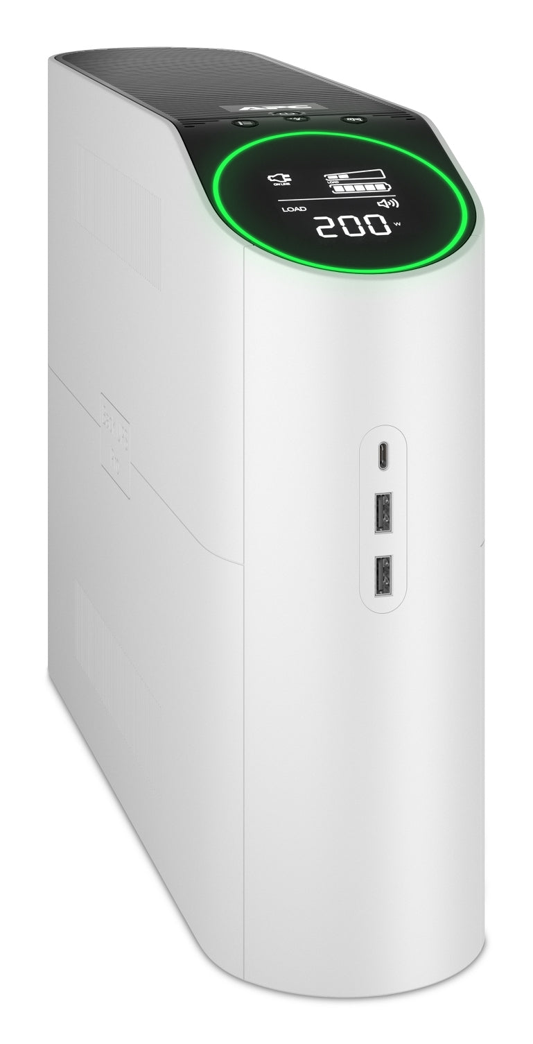 APC Back-UPS Pro for Gaming, 2200VA/1320W, Tower, 230V, 4x Schuko and 2x IEC C13 outlets, RGB Lights, Pure Sine Wave, Ar