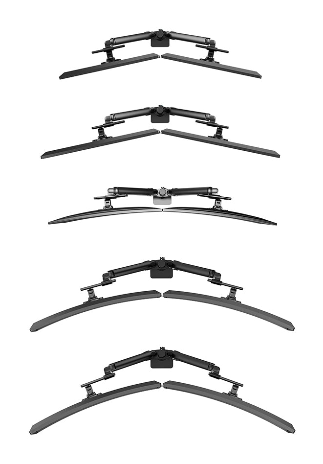 Neomounts DS65S-950BL2 Support d'écran à fixer 24-34" - ressort à gaz - Topfix - multiréglable - arrêt 180°