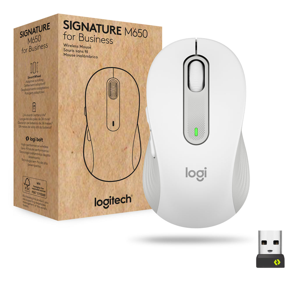 Logitech Signature M650 for Business Trådløs Hvid
