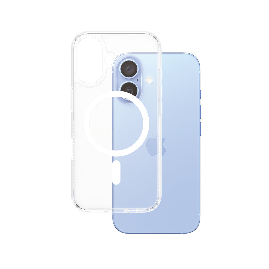 PanzerGlass ® HardCase Transparent w. White MagSafe iPhone 16 coque de protection pour téléphones portables Housse