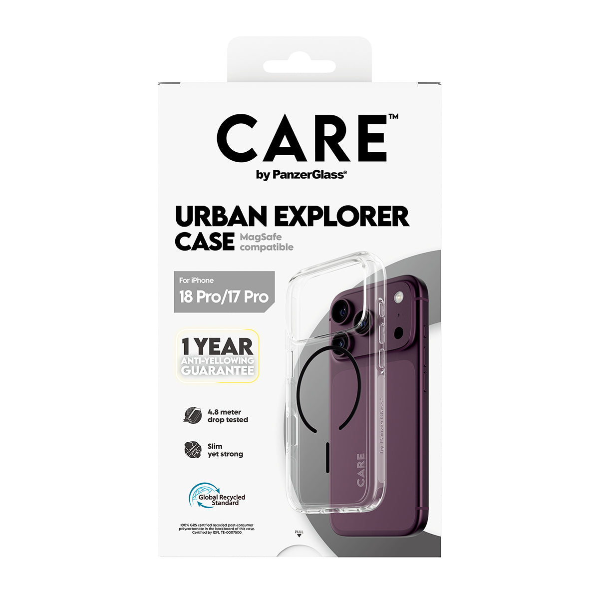 PanzerGlass CARE™ by ® Urban Explorer Case Transparent w. Black MagSafe iPhone 2026 Pro | 17 Pro coque de protection pou