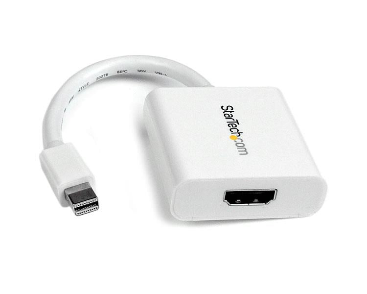StarTech.com Adaptateur Mini DisplayPort vers HDMI, Convertisseur Vidéo mDP 1.2 vers HDMI, 1080p, Blanc