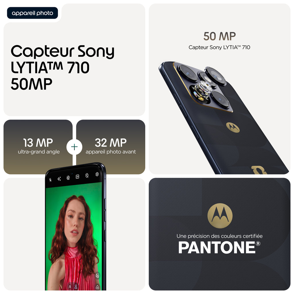 Motorola edge 70 fusion FIFA Edition 17,2 cm (6.78") Double SIM Android 16.0 5G USB Type-C 8 Go 256 Go 5200 mAh Noir