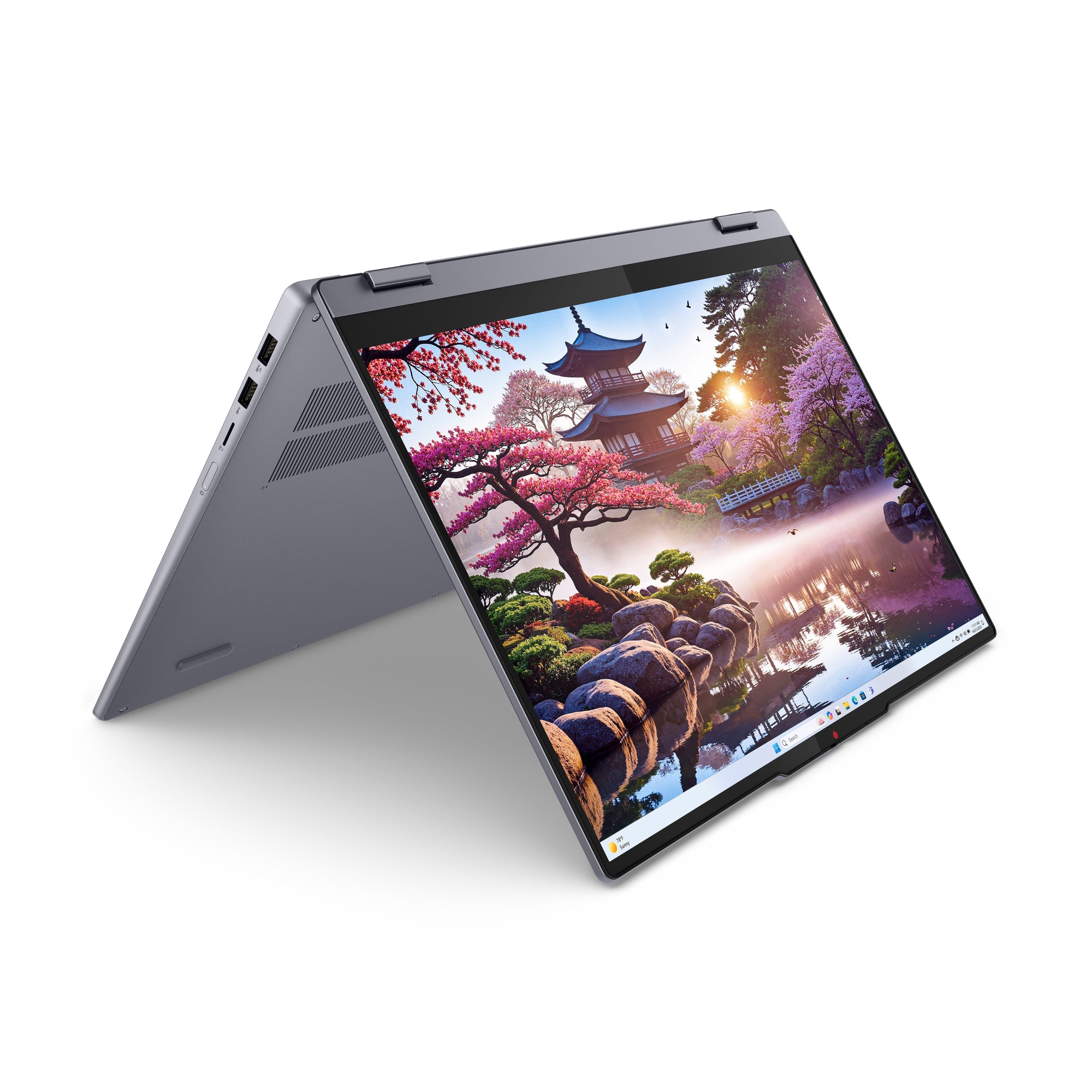 Lenovo IdeaPad 5 2-in-1 16AKP10 Copilot+ PC AMD Ryzen AI 5 340 Hybride (2-en-1) 40,6 cm (16") Écran tactile WUXGA 16 Go LPDDR5x-SDRAM 1 To SSD Wi-Fi 7 (802.11be) Windows 11 Home Allemand Gris