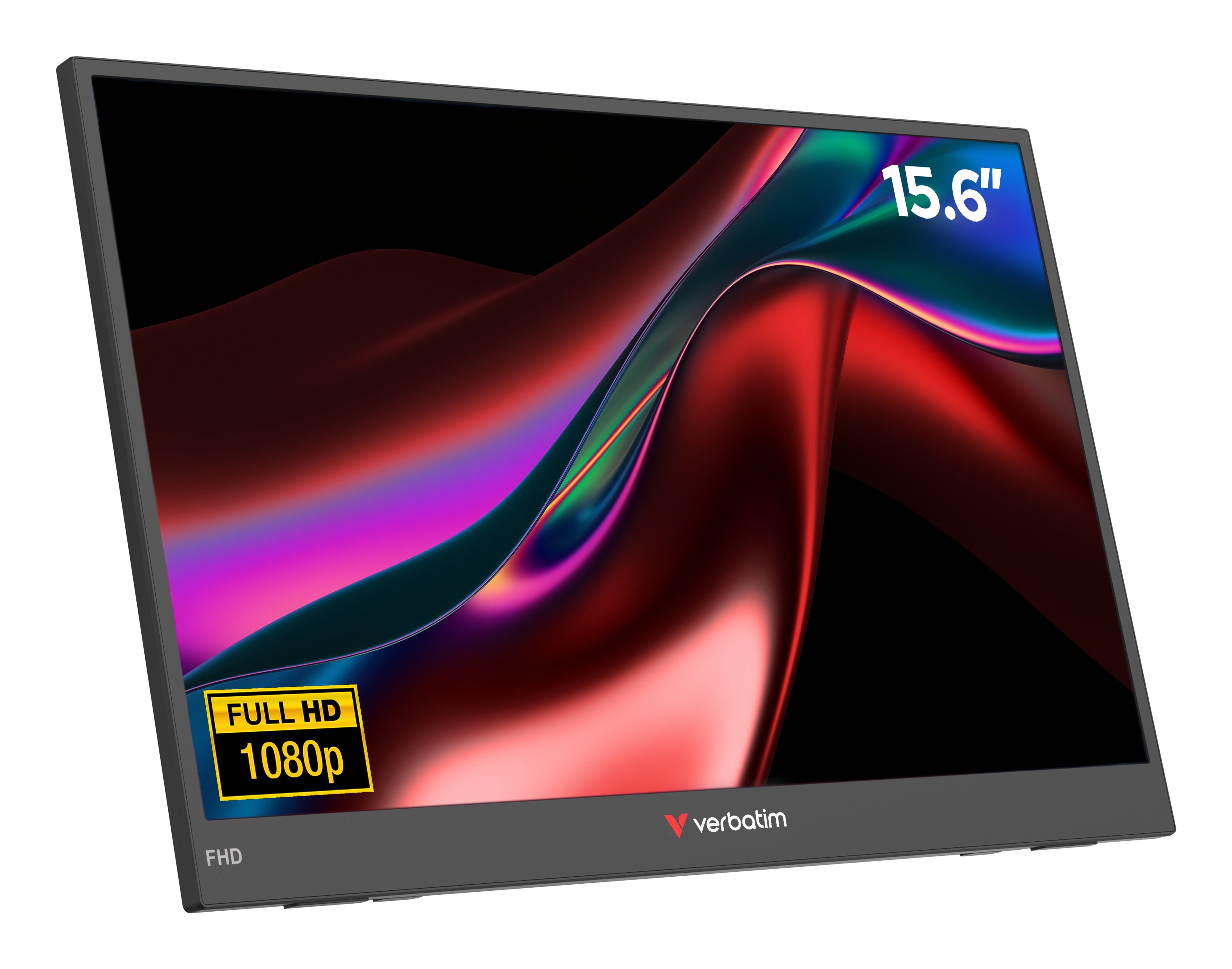 Verbatim Portable 15.6" FHD Monitor LIGHT Moniteur portable Noir 39,6 cm (15.6") LCD 1920 x 1080 pixels