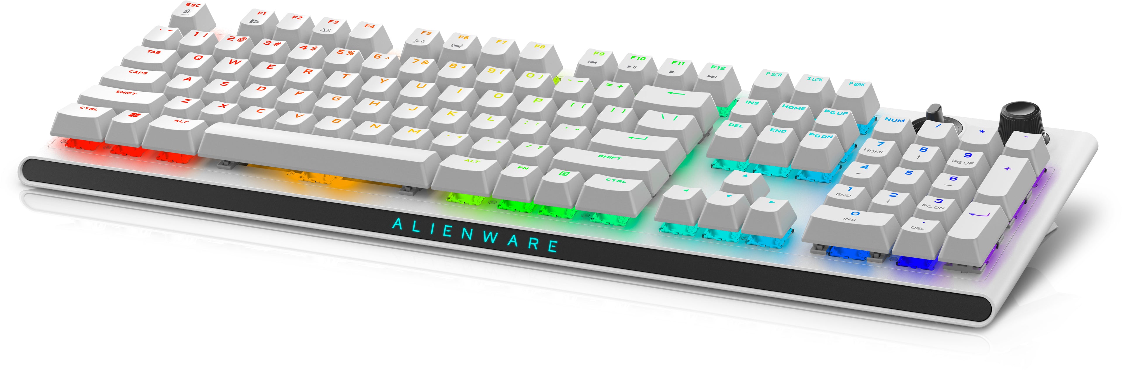 Alienware Tri-Mode AW920K clavier Gaming USB + RF Wireless + Bluetooth Blanc