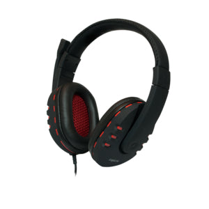 LogiLink HS0033 Casque Filaire avec Arceau pour Appels et Musique, Noir et Rouge