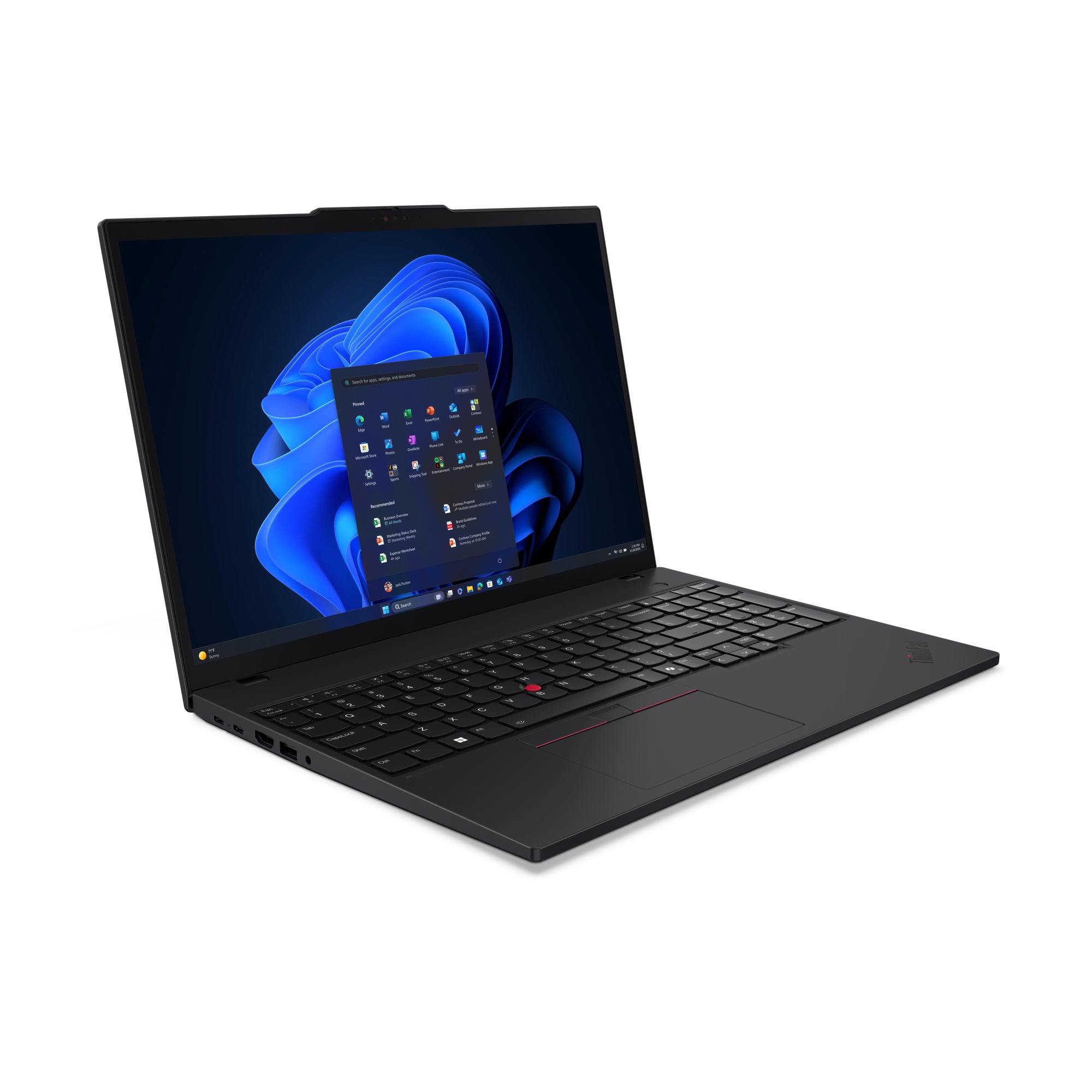 Lenovo ThinkPad T16 Gen 4 (Intel) Intel Core Ultra 7 255U Ordinateur portable 40,6 cm (16") WUXGA 32 Go DDR5-SDRAM 1 To SSD Wi-Fi 6E (802.11ax) Windows 11 Pro Nordique Noir