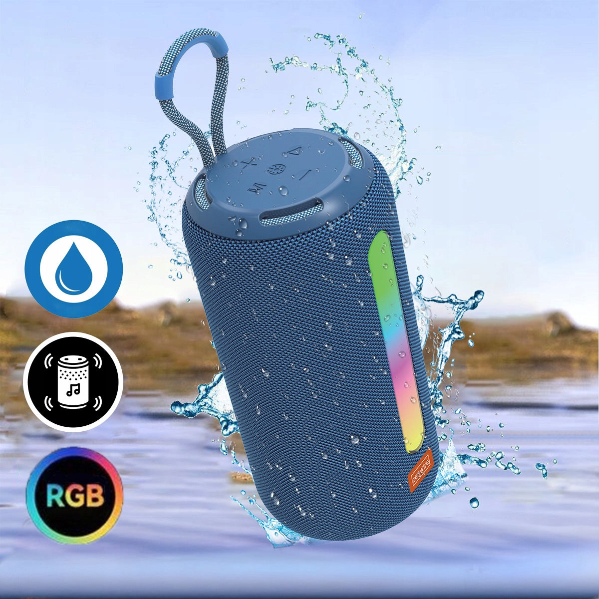 Enceinte Bluetooth portable sans fil avec radio FM, chaîne stéréo et lecteur MP3, 26 W, Zenwire BS-09