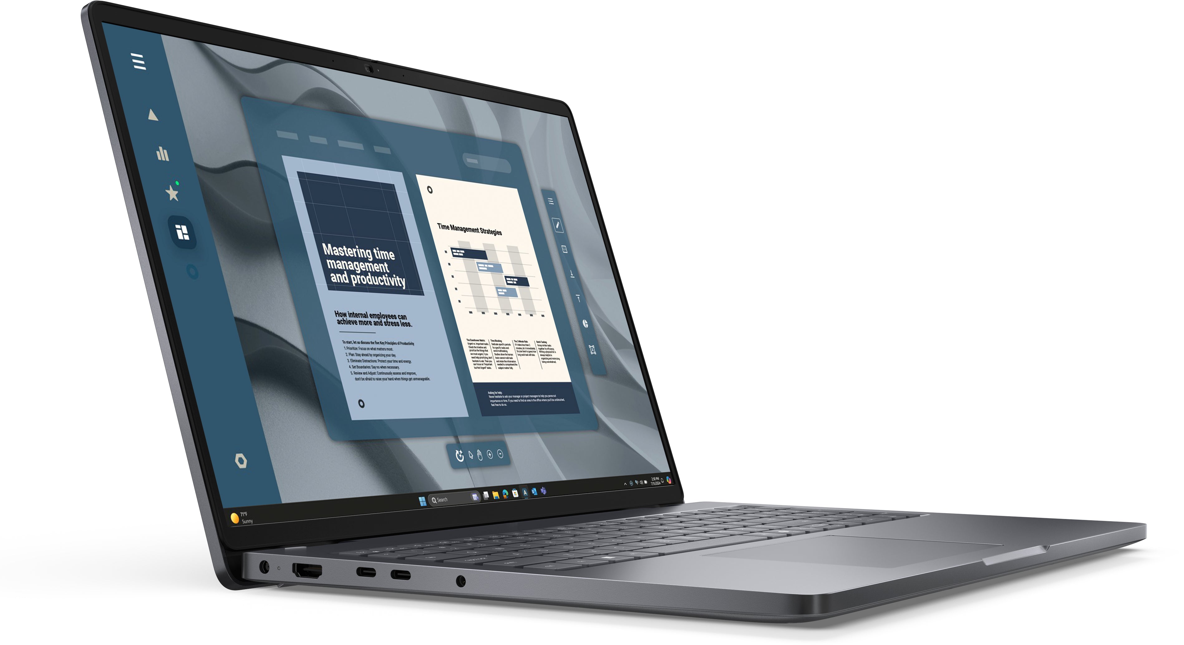 DELL Pro 16 PC16255 AMD Ryzen™ 5 220 Ordinateur portable 40,6 cm (16") Full HD+ 16 Go DDR5-SDRAM 512 Go SSD Wi-Fi 6E (802.11ax) Windows 11 Pro Allemand Noir