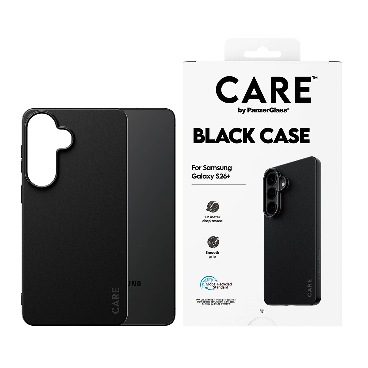 PanzerGlass CARE TPU Case pour Samsung Galaxy S26+, Coque de Protection, Noir