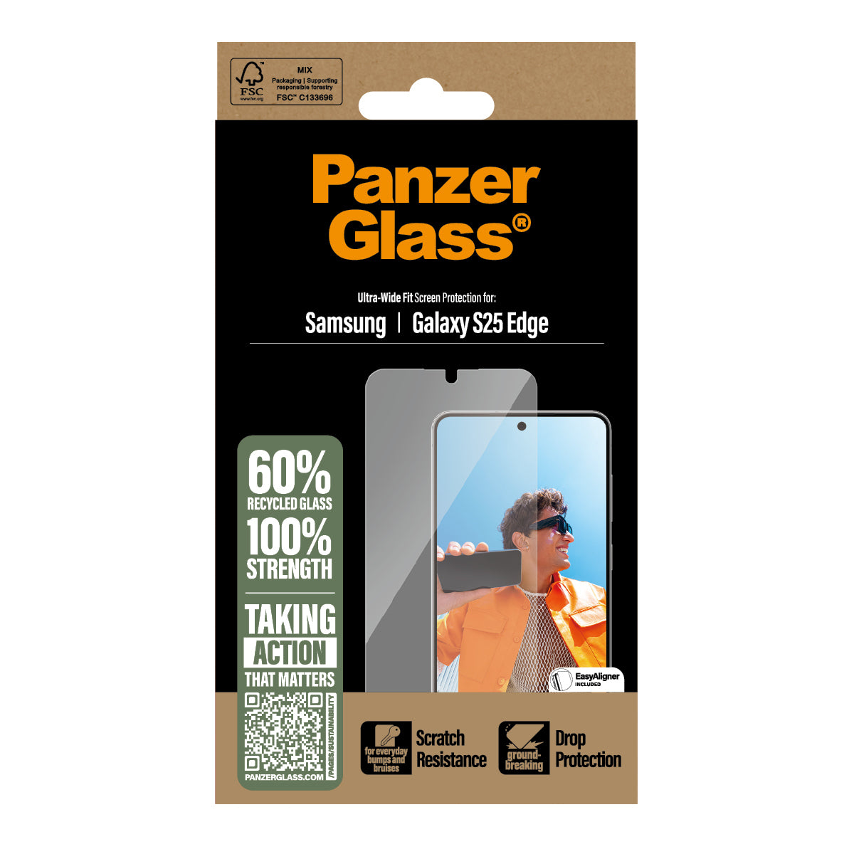 PanzerGlass PanzerGlass ® Screen Protector Samsung S25 Edge | Ultra-Wide Fit Protection d'écran transparent 1 pièce(s)