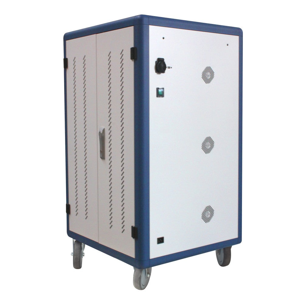 Techly I-CABINET-30DUTY chariot et rangement roulant Classe mobile de charge et de gestion Blanc, Bleu