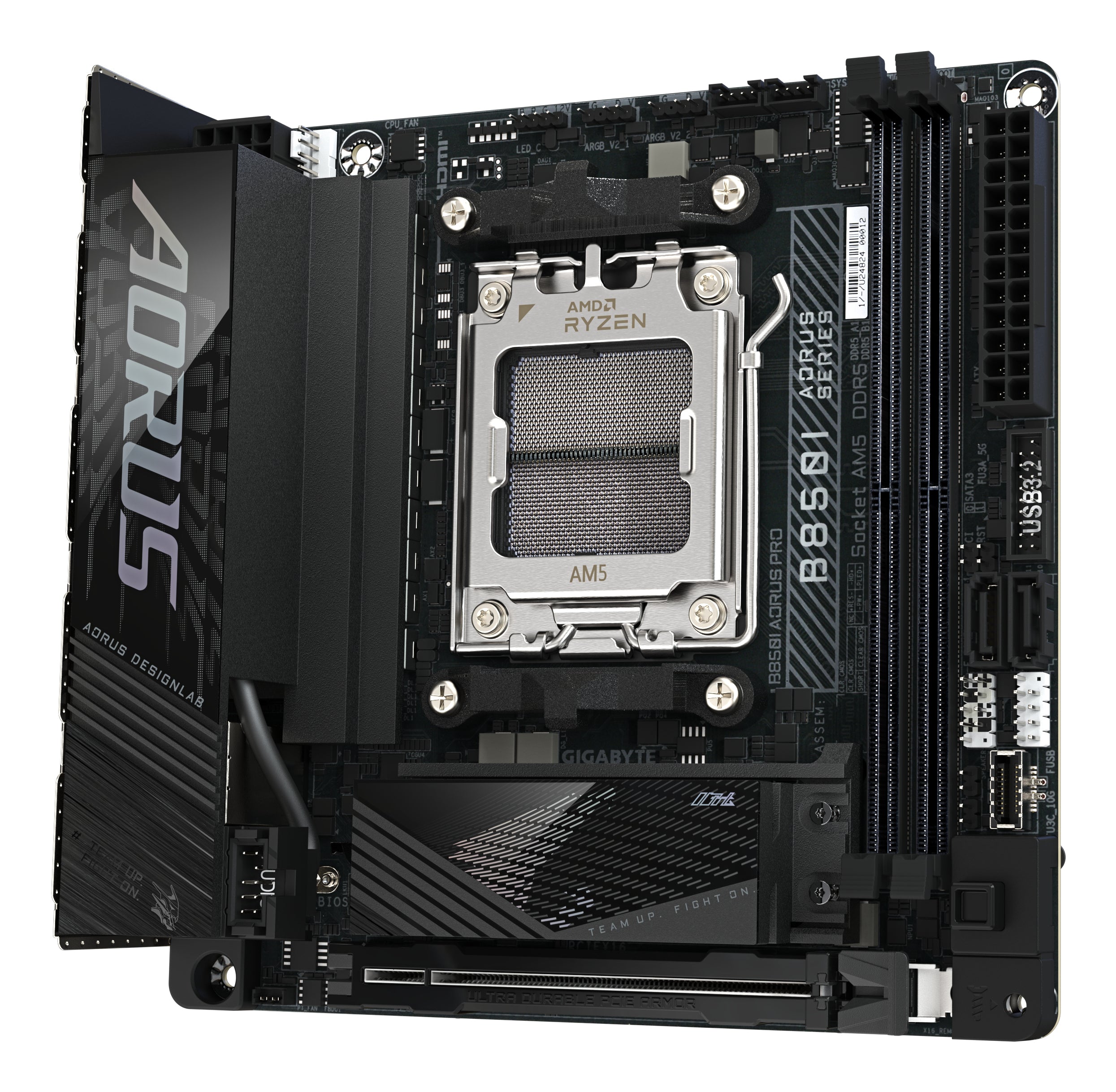 GIGABYTE B850I AORUS PRO Carte Mère - Processeurs AMD Ryzen Série 9000, VRM numérique 8+2+1 phases, jusqu'à 8400MHz DDR5 (OC), 1xPCIe 5.0 + 1xPCIe 4.0 M.2, 2.5LAN, WIFI 7, USB 3.2 Gen 2