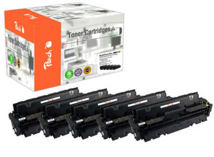 Cartouches de Toner Peach 112094, Lot de 4 Couleurs (Noir, Cyan, Magenta, Jaune)