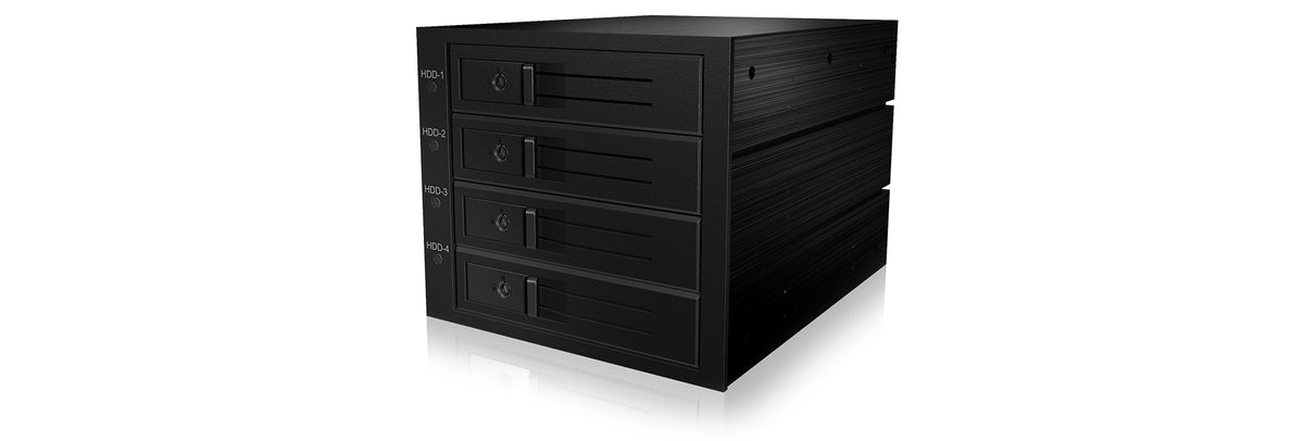 Boîtier de Disques IB-564SAS-12G pour 4 HDD 3.5", SAS et SATA, Noir