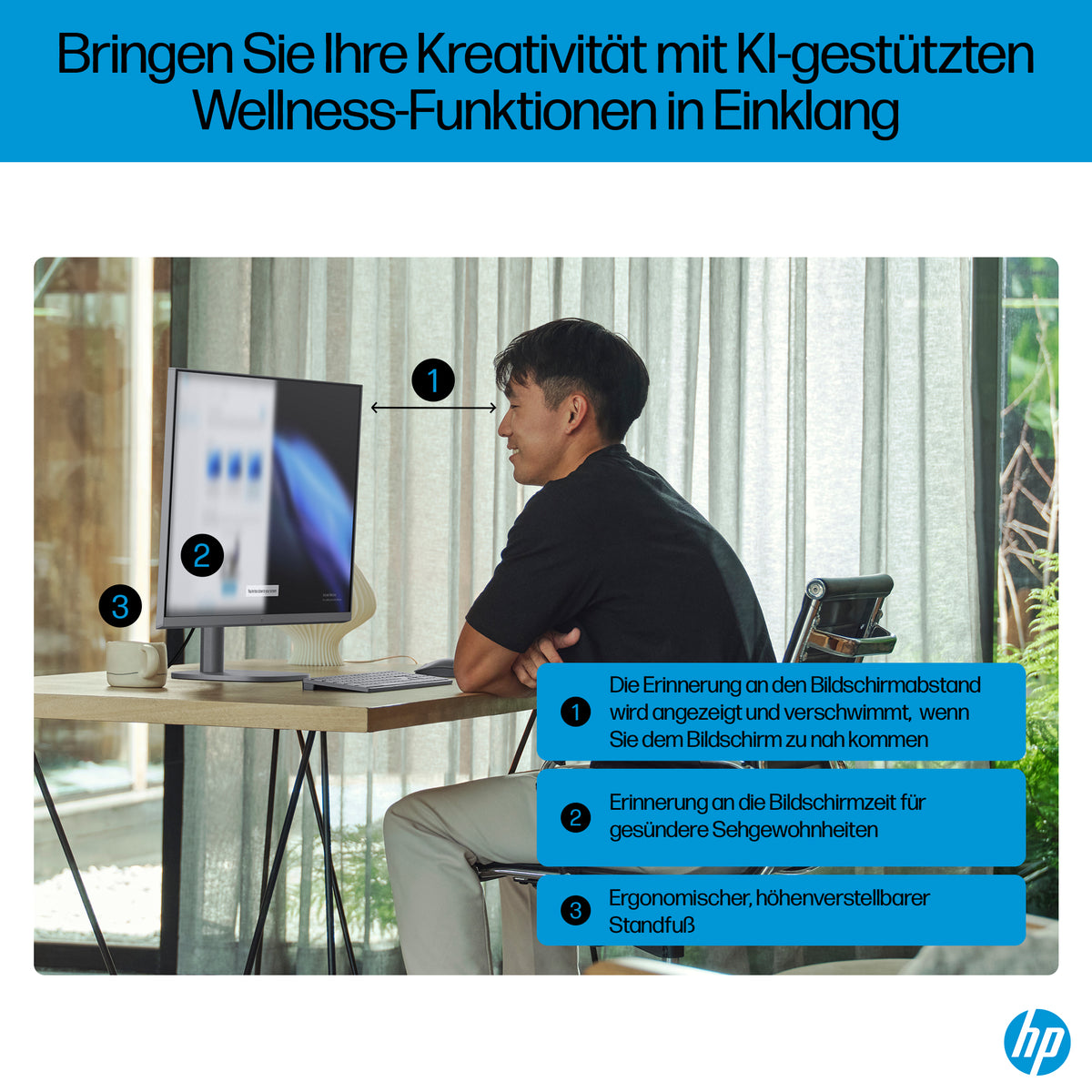 HP OmniStudio X All-in-One PC 32-c0170ng, Écran 31,5" 4K UHD, Intel Core Ultra 7 155H, 32GB RAM, 1TB SSD, Windows 11