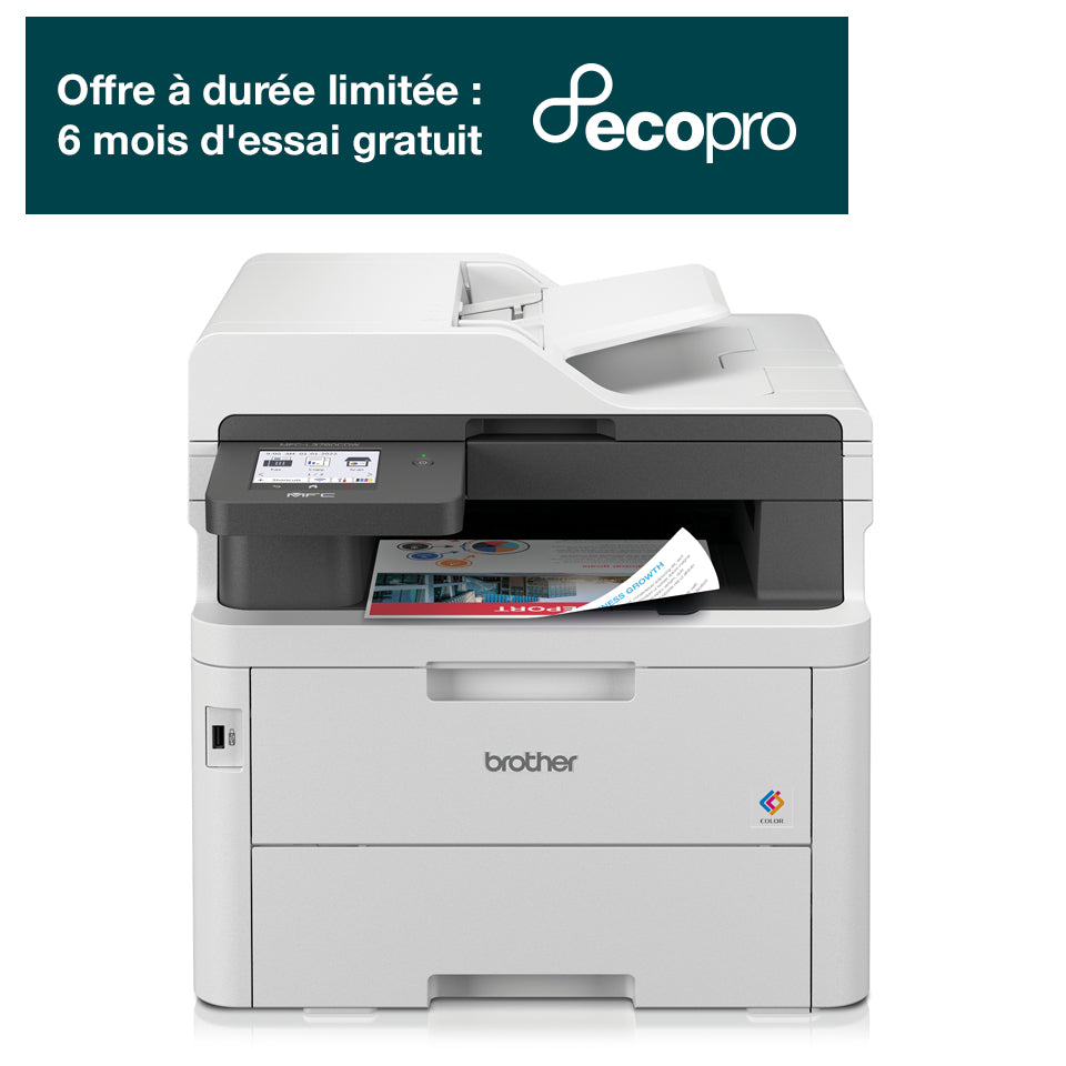 Brother MFC-L3760CDW Imprimante Multifonction LED A4, 600 x 2400 DPI, 26 ppm, Wifi