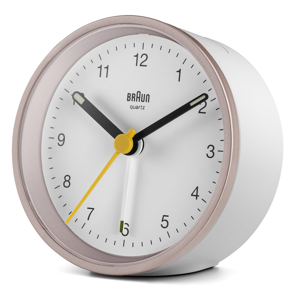 Braun BC12 Réveil à quartz Rose, Blanc